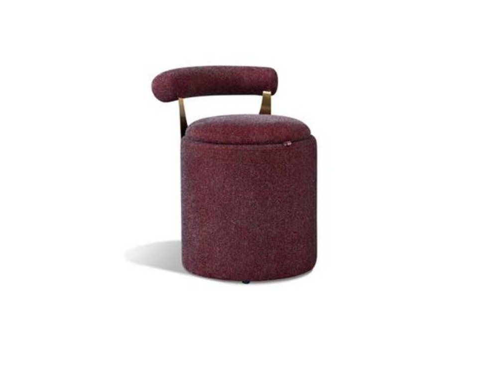 JVmoebel Loungesessel Eleganter roter Hocker für das Schlafzimmer – Modernes Design Möbel (Hocker), Made in Europa von JVmoebel