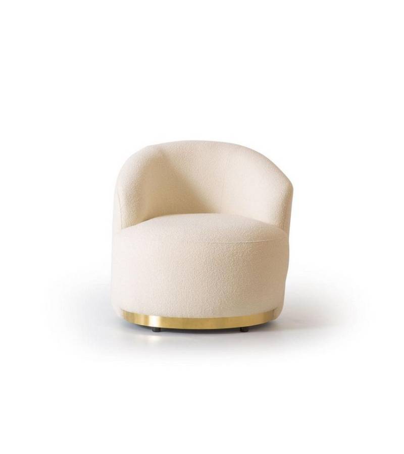 JVmoebel Loungesessel Eleganter weißer Stoff Lounge Sessel für Club-Atmosphäre (1-St., 1x Sessel), Made in Europa von JVmoebel