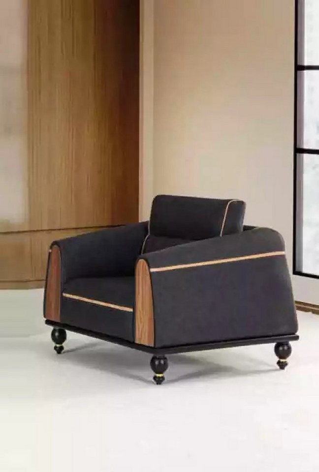 JVmoebel Loungesessel Luxuriöser Designer-Sessel in Schwarz für das Arbeitszimmer, Made in Europa JVmoebel Loungesessel Luxuriöser Designer-Sessel in Schwarz für das Arbeitszimmer, Made in Europa von JVmoebel