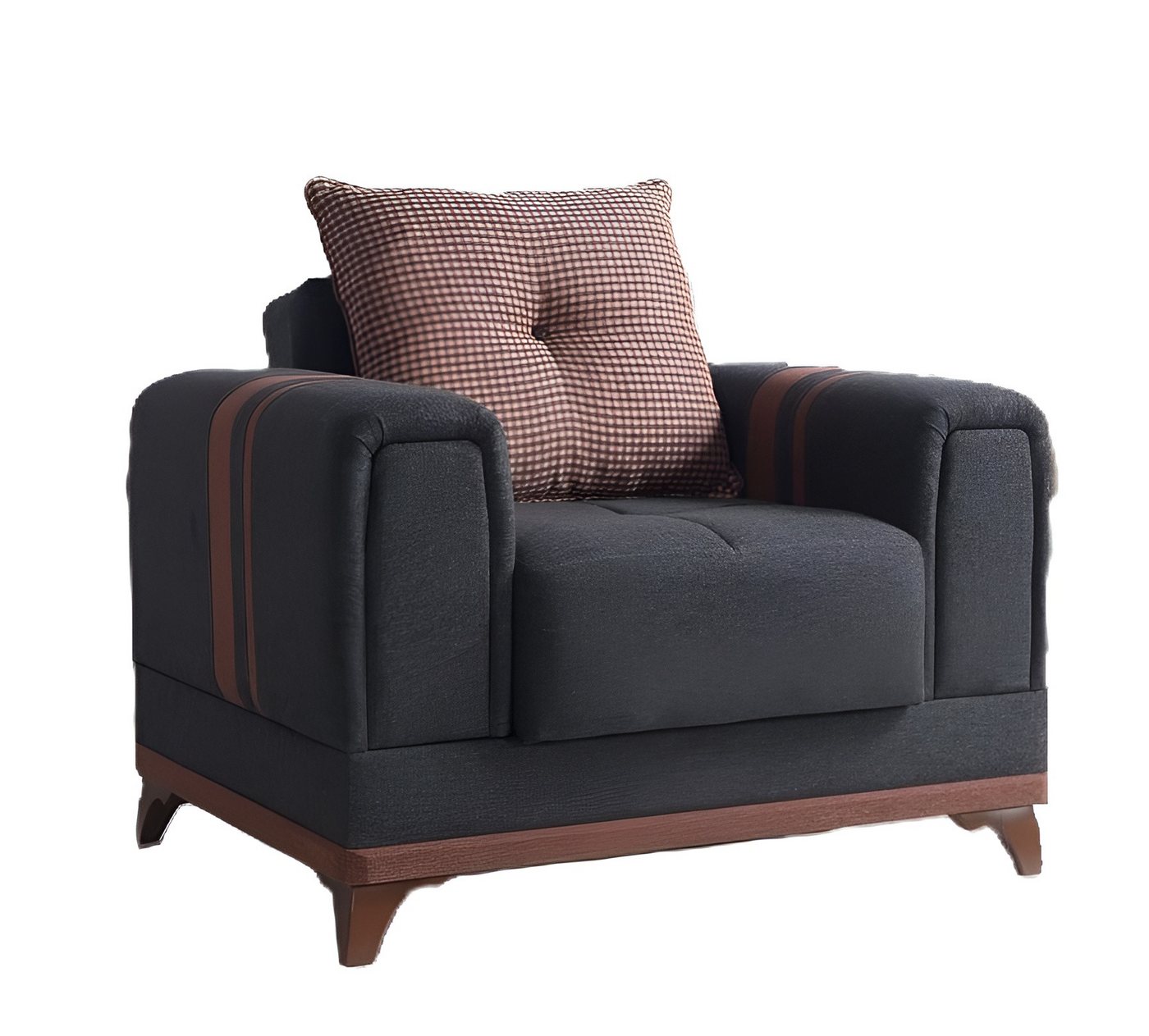 JVmoebel Relaxsessel Luxuriöser Relax-Sessel aus Textil mit Edelstahlgestell (1-St., Sessel), Made in Europa von JVmoebel