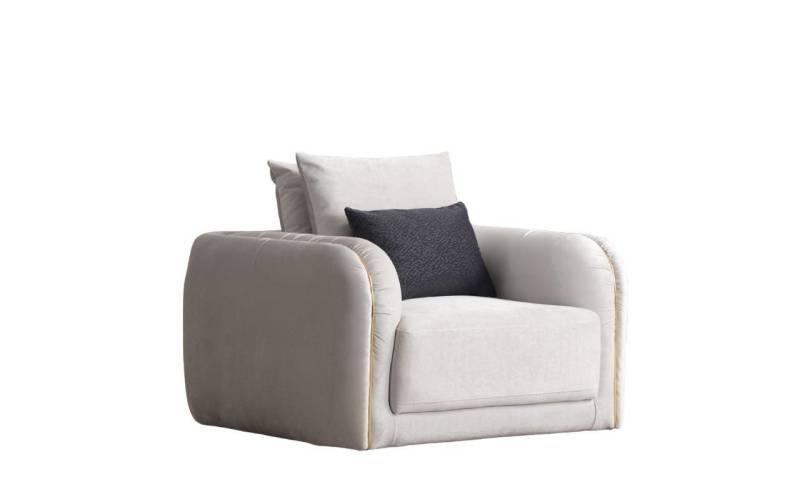 JVmoebel Loungesessel Luxus Loungesessel Grau – Design Sessel für Wohnzimmer & Club (1-St), Made in Europe von JVmoebel