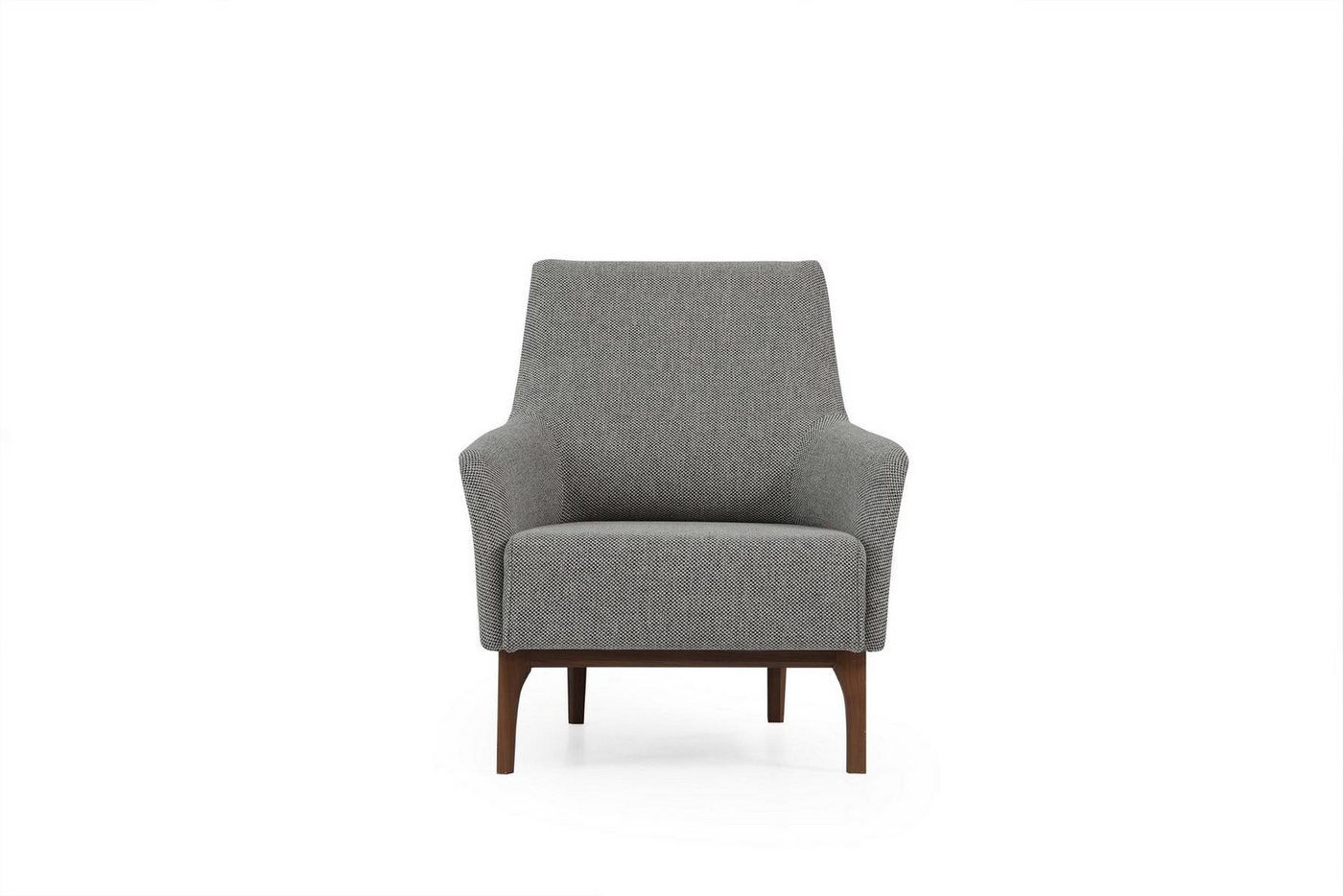 JVmoebel Loungesessel Moderner Ohrensessel aus Stoff in Grau für das Wohnzimmer (1-St., 1x Sessel), Made in Europa von JVmoebel