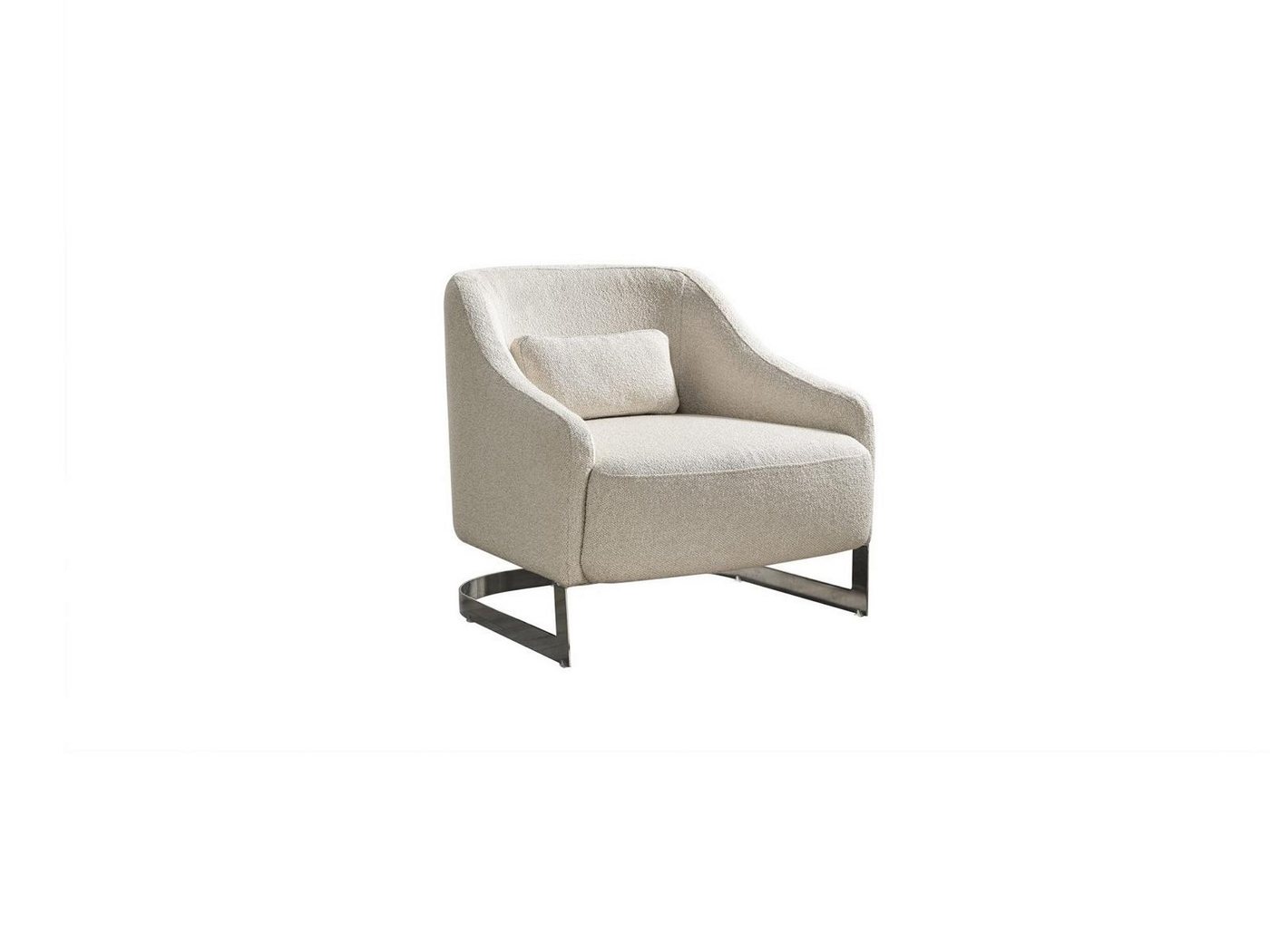 JVmoebel Loungesessel Moderner Ohrensessel aus weißem Polyester für das Wohnzimmer (1-St., 1x Sessel), Made in Europa von JVmoebel