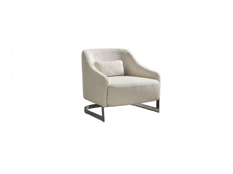 JVmoebel Loungesessel Moderner Ohrensessel aus weißem Polyester für das Wohnzimmer (1-St., 1x Sessel), Made in Europa von JVmoebel