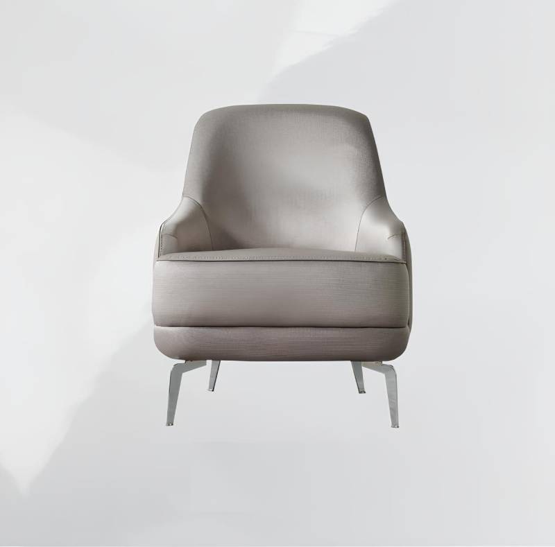 JVmoebel Loungesessel Moderner Stoff-Ohrensessel in Grau für das Wohnzimmer (1-St., Sessel), Made in Europa von JVmoebel