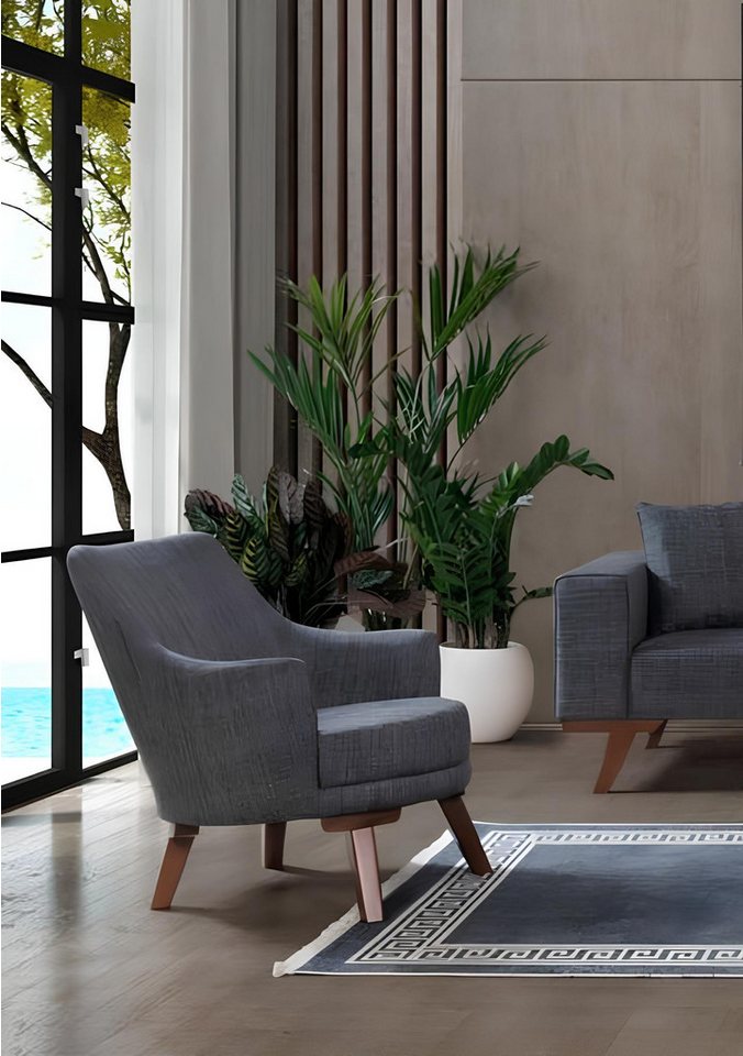JVmoebel Loungesessel Moderner grauer Polsterstuhl für das Wohnzimmer, Einsitzer, Made in Europa JVmoebel Loungesessel Moderner grauer Polsterstuhl für das Wohnzimmer, Einsitzer, Made in Europa von JVmoebel