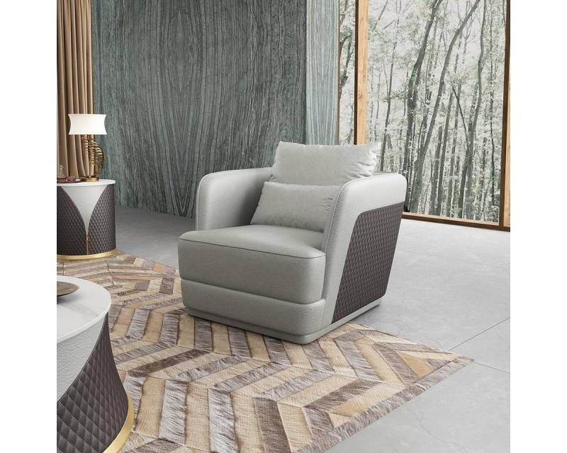 JVmoebel Loungesessel Relaxsessel mit Armlehnen - Club Sessel in Weiß, Made in Europa von JVmoebel