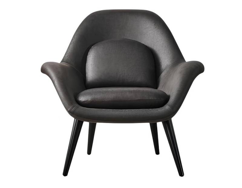 JVmoebel Loungesessel Stilvoller Designer Sessel 1-Sitzer aus Kunstleder in Schwarz (1-St), Made in Europe von JVmoebel