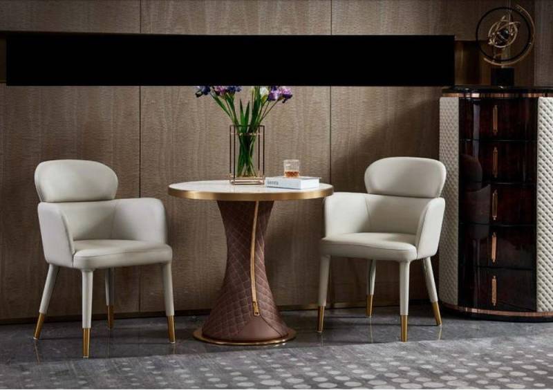 JVmoebel Loungesessel Weißer Ledersessel im Edelstahl-Design für das Wohnzimmer, Made in Europa JVmoebel Loungesessel Weißer Ledersessel im Edelstahl-Design für das Wohnzimmer, Made in Europa von JVmoebel