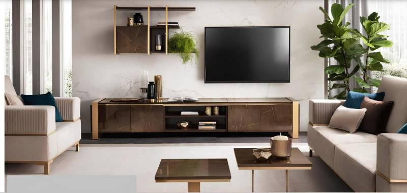 JVmoebel Lowboard Holz Fernsehtisch Braun - XXL Lowboard für das Wohnzimmer, Made in Europa JVmoebel Lowboard Holz Fernsehtisch Braun - XXL Lowboard für das Wohnzimmer, Made in Europa von JVmoebel