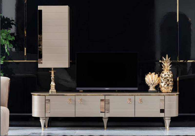 JVmoebel Lowboard Holz TV-Wandschrank Set Vitrine Wohnzimmermöbel Sideboard, Made in Europa JVmoebel Lowboard Holz TV-Wandschrank Set Vitrine Wohnzimmermöbel Sideboard, Made in Europa von JVmoebel