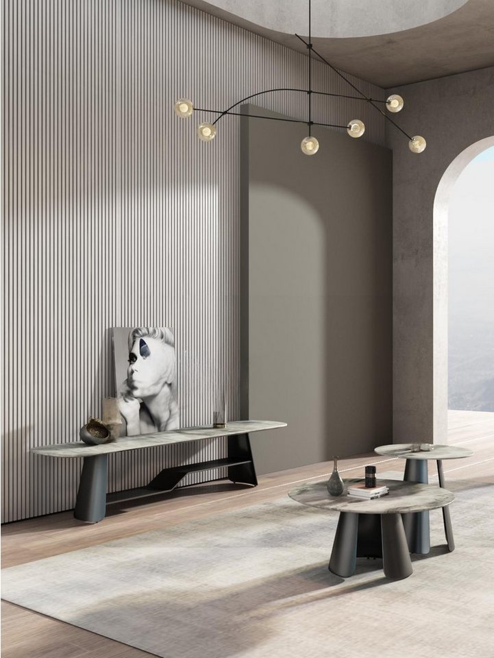 JVmoebel Lowboard Italienisches Lowboard im Grauen - Stilvolle Konsolentische (Lowboard), Made in Europa von JVmoebel