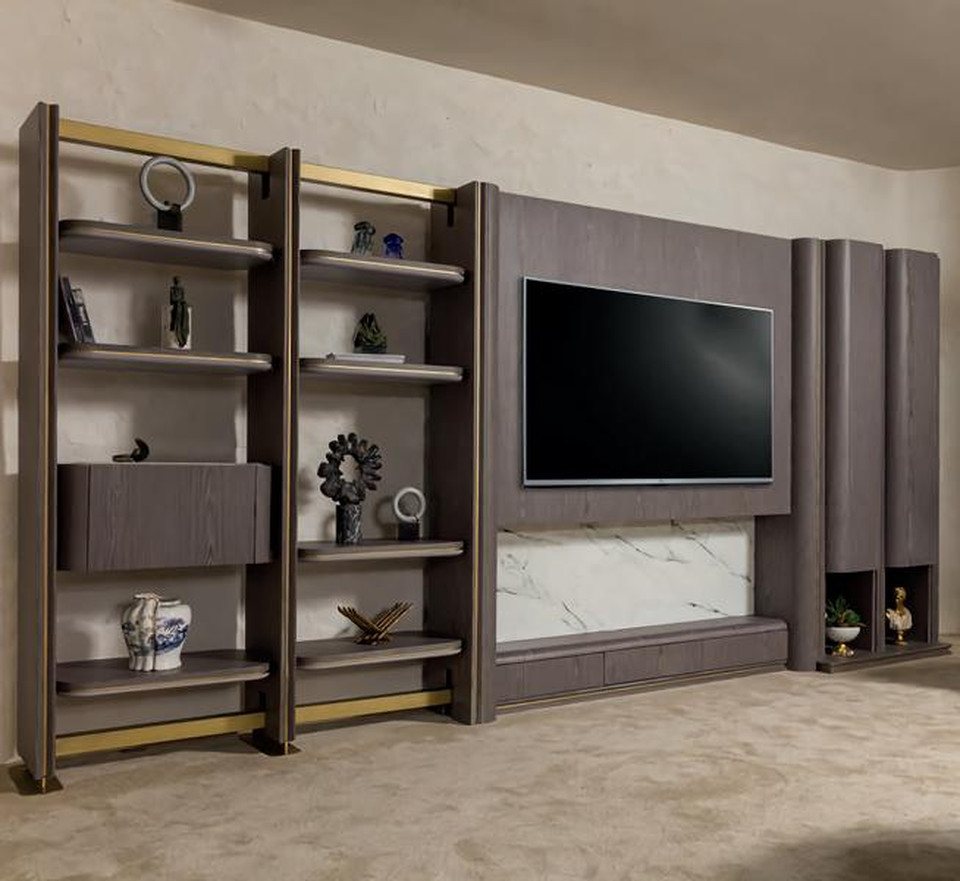 JVmoebel Wohnwand TV Möbel Set Multifunktionswand Medienwand rtv wand Fernseher Lowboard, (1-St., TV Schrank Lowboard), Made in Europa von JVmoebel