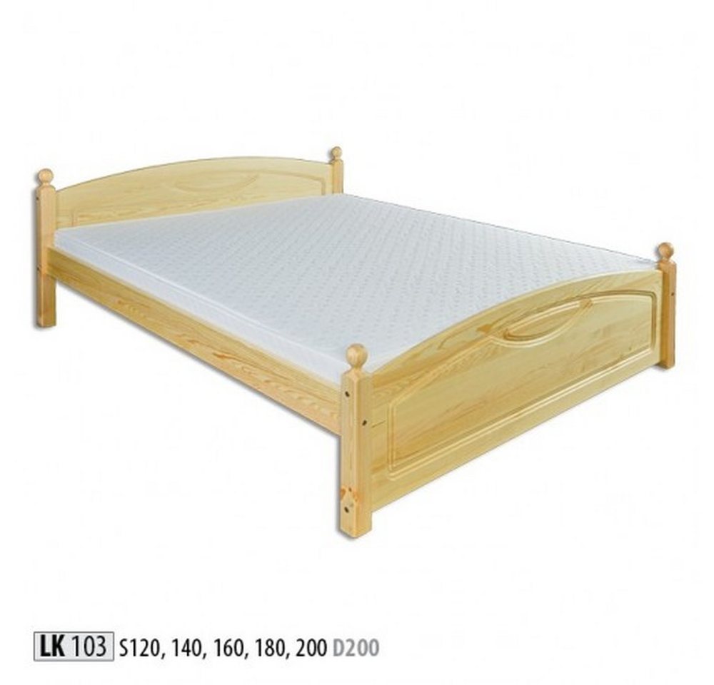 JVmoebel Massivholzbett Edles Holzbett aus Echtholz für Schlafzimmer im Hotelstil, Made in Europa von JVmoebel