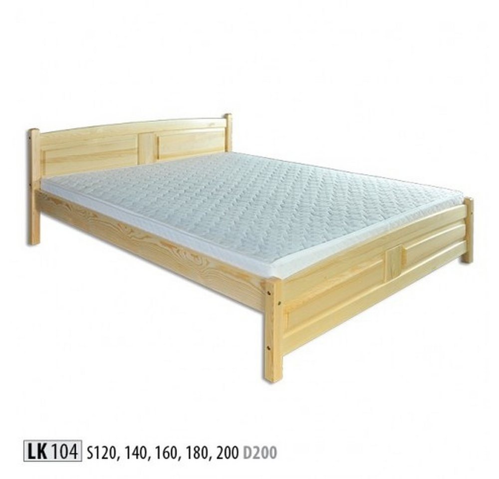 JVmoebel Massivholzbett Massives Vollholz Doppelbett aus Braunem Holz, Made in Europa von JVmoebel