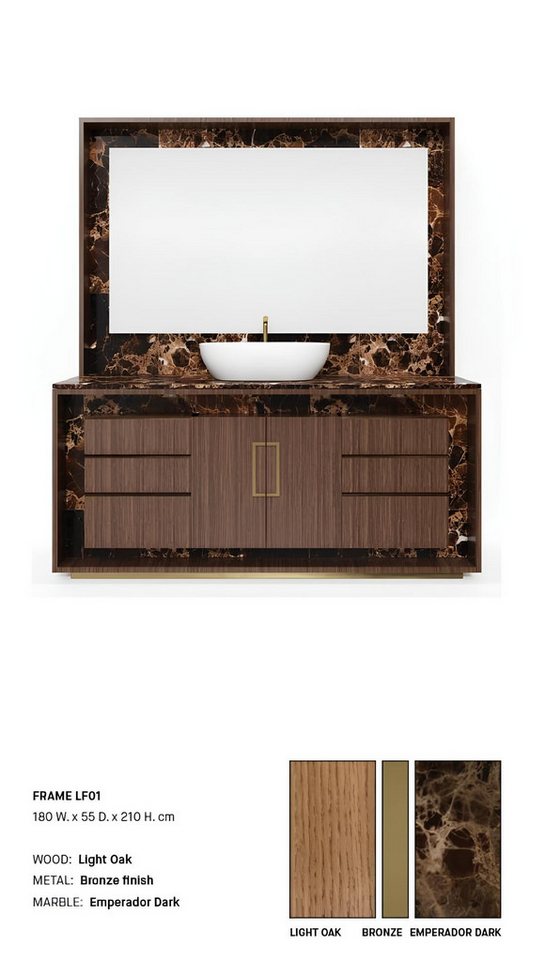 JVmoebel Mehrzweckschrank Brauner Badezimmerschrank Badezimmermöbel Regal Badezimmerschrank (Badezimmer) Made in Europa von JVmoebel