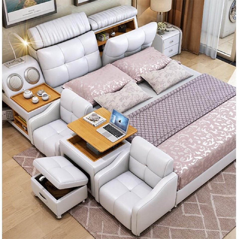 JVmoebel Multimediabett Luxus-Multifunktionsbett mit eingebautem Sound Sofort (Multifunktion Bett), Made in Europa von JVmoebel