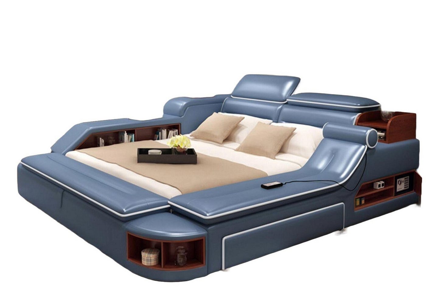 JVmoebel Multimediabett Multifunktion Bett Doppelbetten Modernes Bettgestell Betten 180x200cm (1-tlg., 1x Bett), Made in Europa von JVmoebel