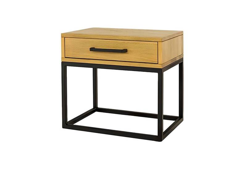 JVmoebel Nachttisch Nachtschrank Kommode Beistelltisch Konsole Holz Metall Konsolen Eiche, Made in Europa von JVmoebel