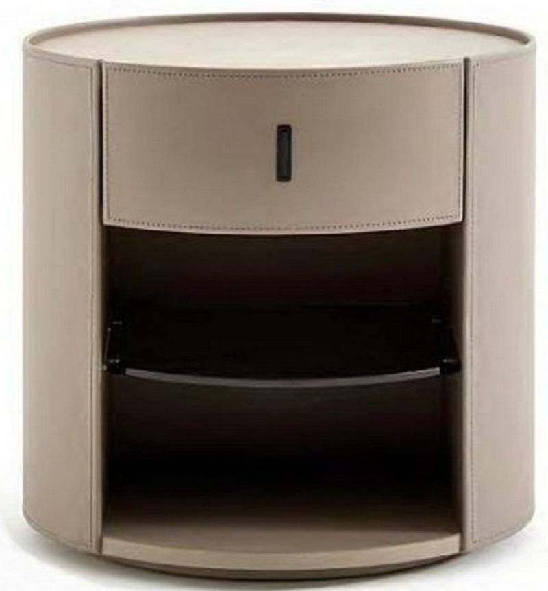 JVmoebel Nachttisch Beiger Designer Nachttisch Luxus Nachtkonsole Schlafzimmer Möbel Stil (1-St., 1x Nachttisch), Made in Europa von JVmoebel
