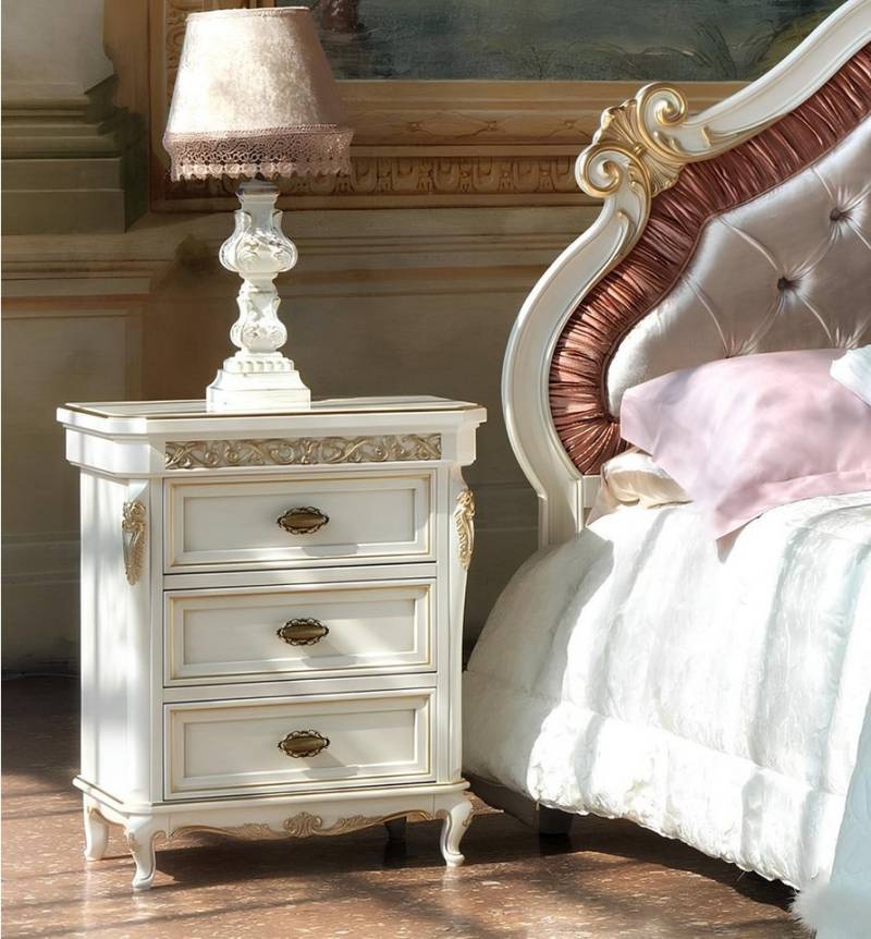 JVmoebel Nachttisch Holz Konsolen Tisch für das Schlafzimmer – glänzende Nachttische, Made in Europa von JVmoebel