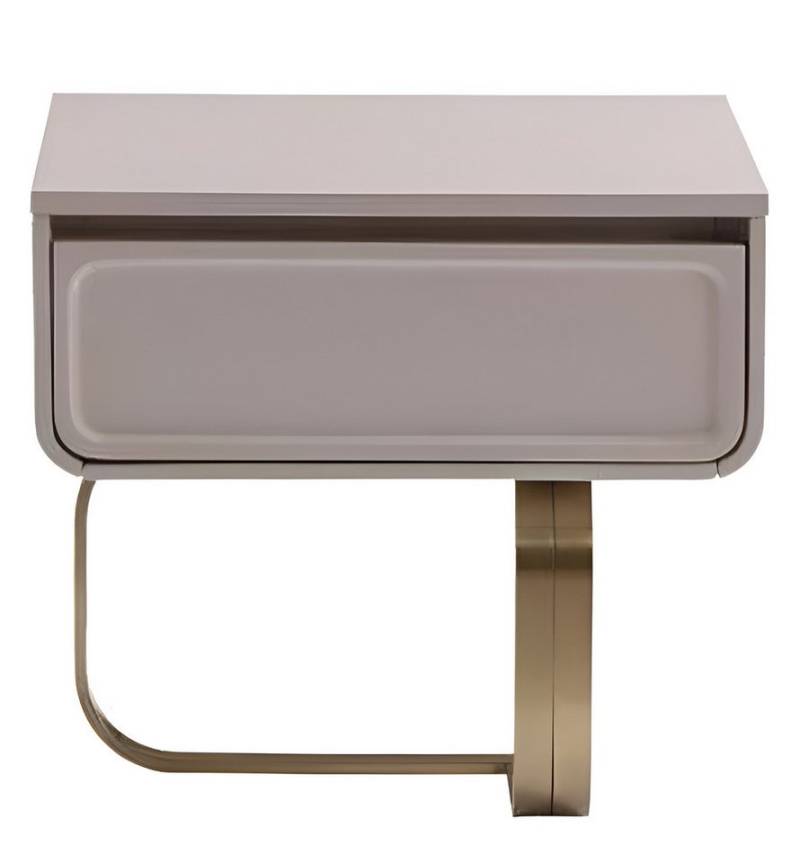 JVmoebel Nachttisch Moderne Edelstahl Beistelltisch im Holz-Design für das Schlafzimmer (1-St., 1x Nachttisch), Made in Europa von JVmoebel