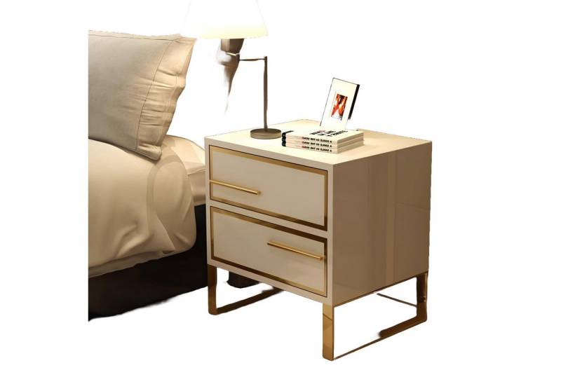 JVmoebel Nachttisch Nacht Tisch Konsole Beistell Schlaf Zimmer Metall Glanz Tische (Nachttisch), Made in Europa von JVmoebel