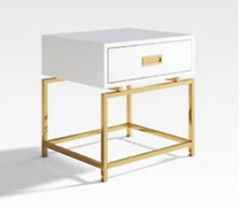 JVmoebel Nachttisch Hochwertiger Nachtschrank Kommode Beistelltisch Konsole Hochglanz Gold (Nachttisch), Made in Europa von JVmoebel