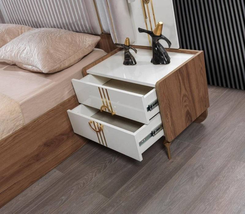 JVmoebel Nachttisch Schlafzimmer Nachttisch Modern Design Möbel Holz Beistell Nachttische, Made in Europa von JVmoebel