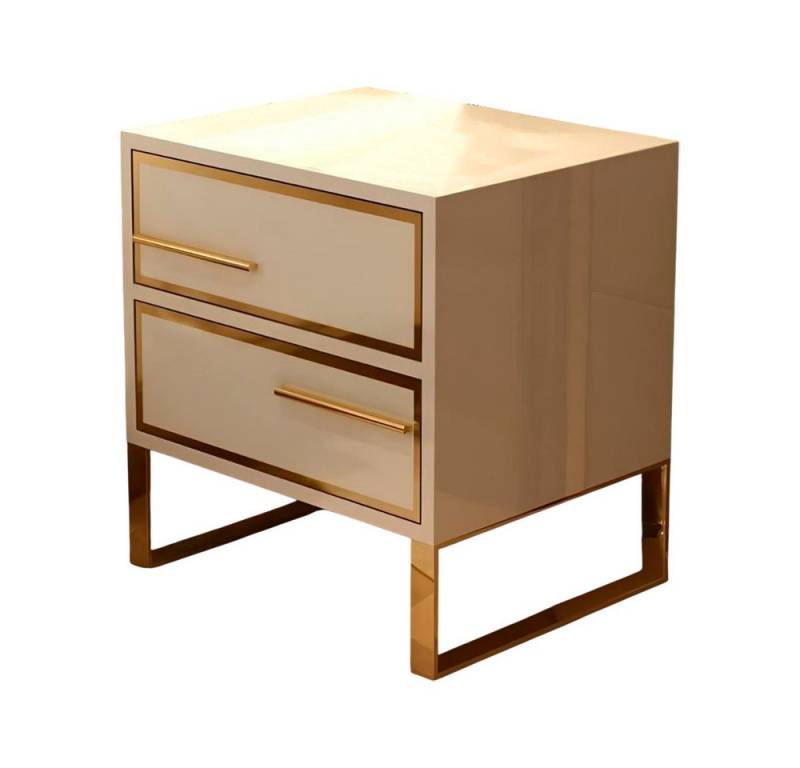 JVmoebel Nachttisch Tisch Schlaf Zimmer Beistell Metall Glanz Tische (Nachttisch), Made in Europa von JVmoebel