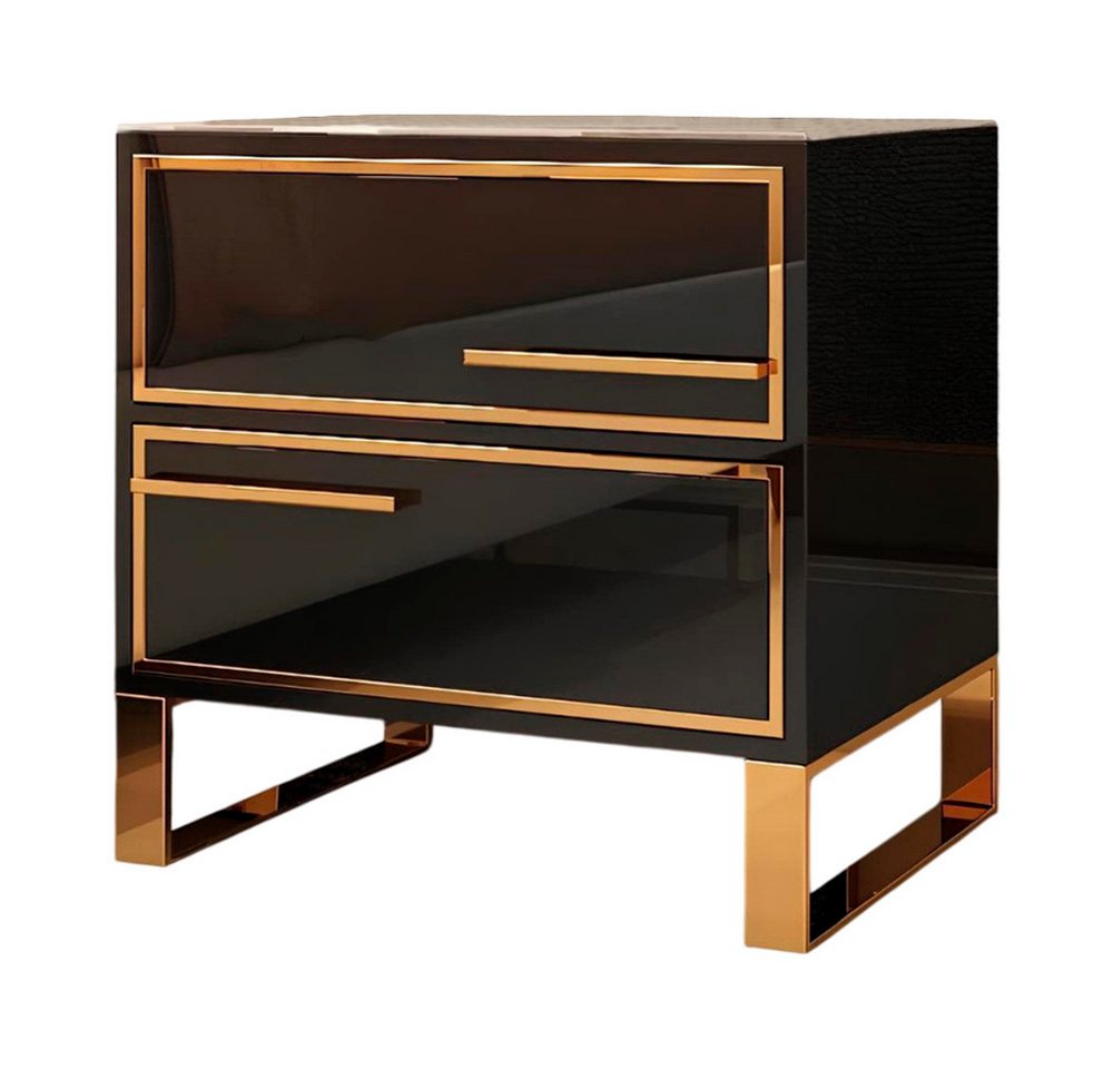 JVmoebel Nachttisch Tisch Schlaf Zimmer Beistell Metall Glanz Tische (Nachttisch), Made in Europa von JVmoebel