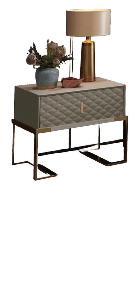 JVmoebel Nachttisch Weiß Design Nachttisch Konsole Beistelltische Schlafzimmer Holz Luxus (2-St., 2x nur Nachttische), Made in Europa von JVmoebel