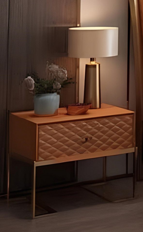 JVmoebel Nachttisch Weiß Design Nachttisch Konsole Beistelltische Schlafzimmer Holz Luxus (2-St., 2x nur Nachttische), Made in Europa von JVmoebel