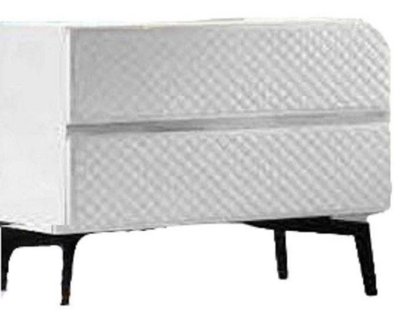 JVmoebel Nachttisch Weiß Nacht Tisch Beistell Schlaf Zimmer Metall Holz Designer (1-St., Nachttisch), Made in Europa von JVmoebel