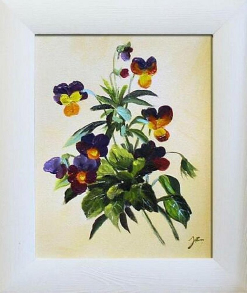 JVmoebel Ölbild Blumen Handarbeit Ölgemälde Bild Gemälde Ölbilder Rahmen Sofort, (1 St) von JVmoebel