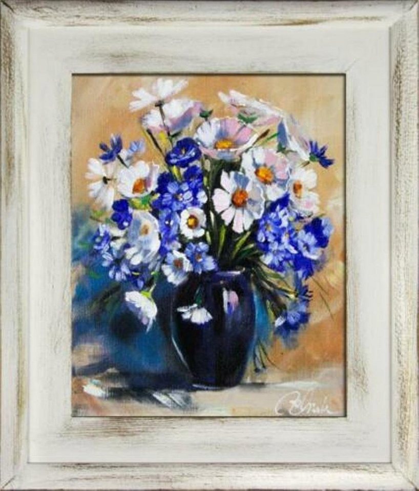 JVmoebel Ölbild Blumenstrauß Blumen Gemälde Ölgemälde Bild Ölbild Rahmen SOFORT, (1 St) von JVmoebel