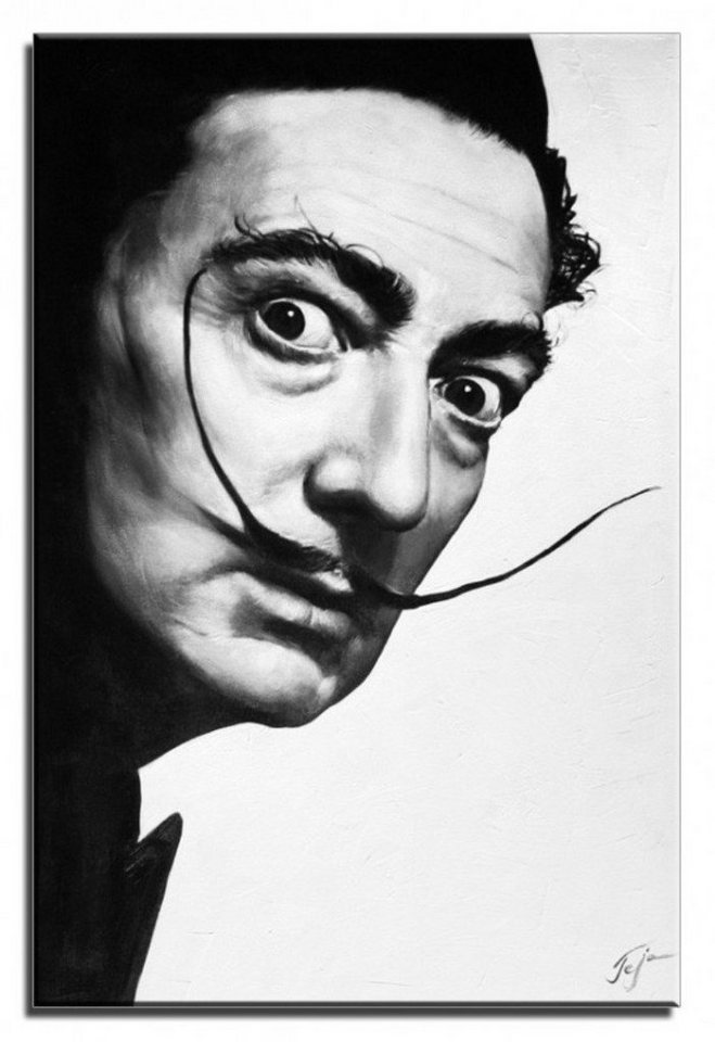 JVmoebel Ölgemälde Salvador Dalí Portrait Bild Echte Handarbeit Rahmen G06607 Sofort, Made in Europa von JVmoebel