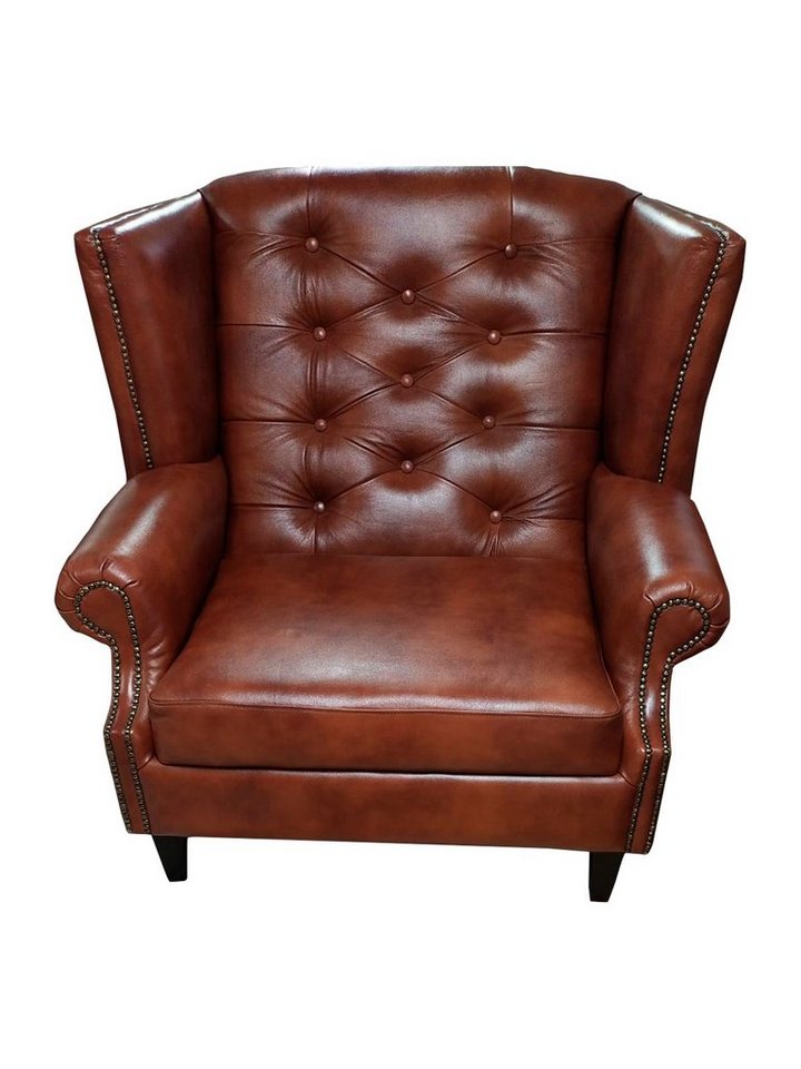 JVmoebel Ohrensessel, Luxus Ohrensessel Chesterfield Sessel Leder Braun Couch Modern Möbel von JVmoebel