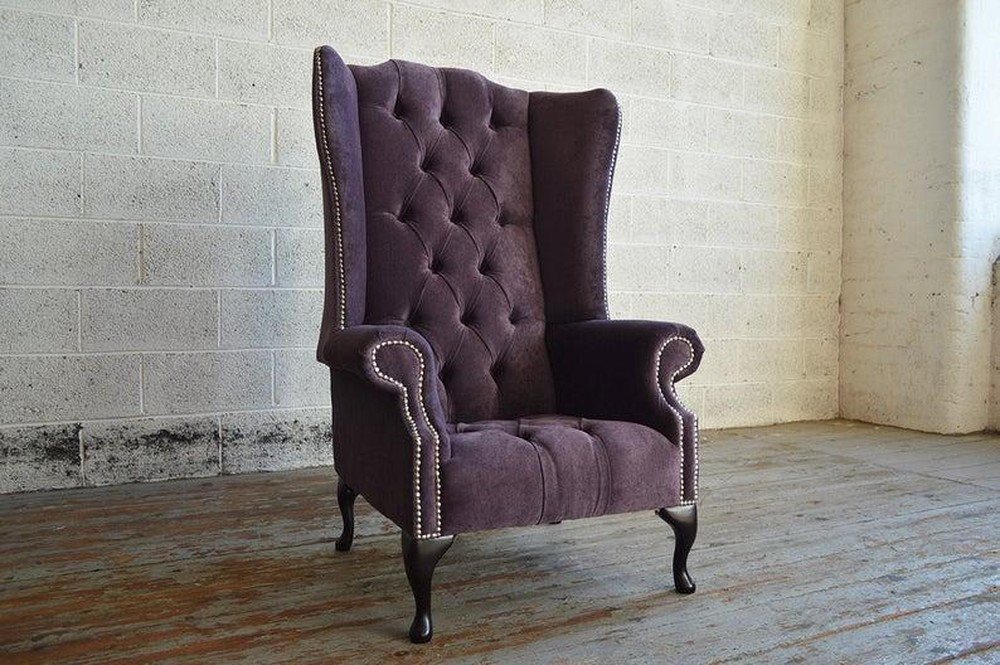 JVmoebel Ohrensessel Chesterfield Fernsehsessel im klassischen Design in Lila, Made in Europa JVmoebel Ohrensessel Chesterfield Fernsehsessel im klassischen Design in Lila, Made in Europa von JVmoebel