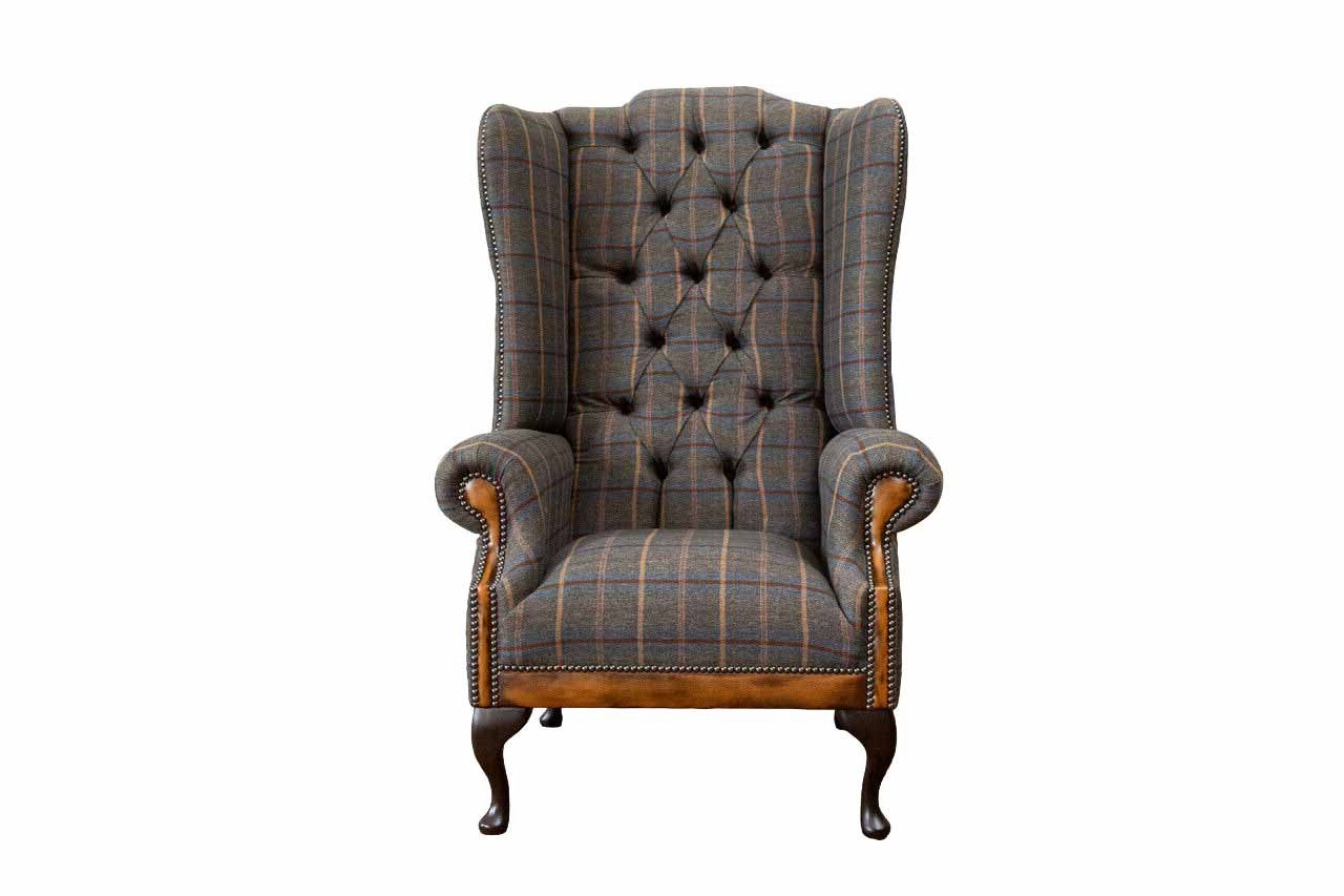 JVmoebel Ohrensessel Chesterfield Ohrensessel Polsterstuhl 1-Sitzer Textil Couch (Ohrensessel), Made in Europa von JVmoebel