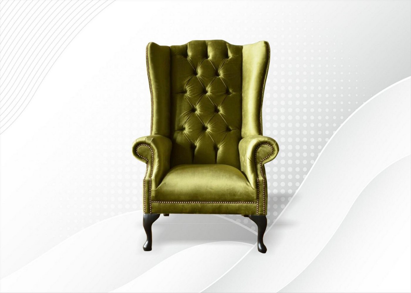 JVmoebel Ohrensessel Chesterfield Relax Sessel - Polstersessel im Designer-Stil aus Textil (Sessel), Made in Europa von JVmoebel