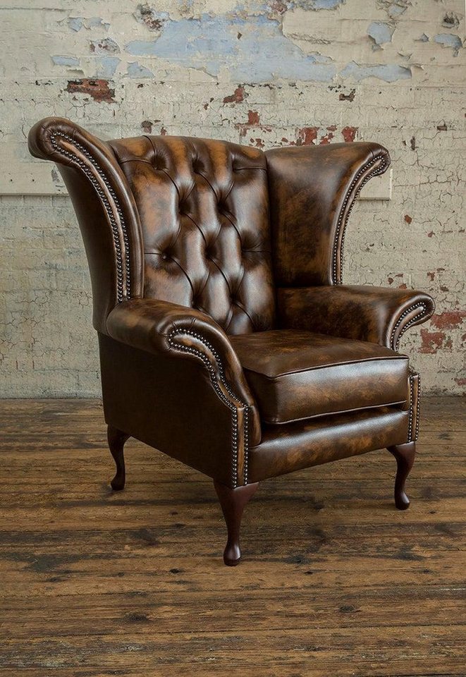 JVmoebel Ohrensessel Eleganter Einzel-Sessel für TV, Lounge und Entspannung aus Leder, Made in Europa von JVmoebel