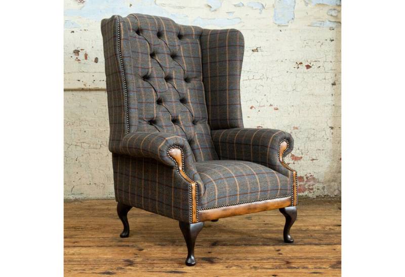 JVmoebel Ohrensessel Sessel Club Lounge Stuhl Polster Sofa 1 Sitzer Relax Fernseh Grau, Made in Europa von JVmoebel