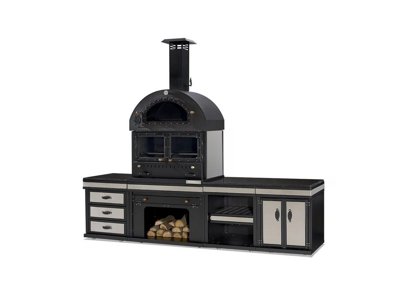 JVmoebel Outdoor-Küche Elegante Außenküche aus Edelstahl in Schwarz für Garten und Terrasse, Made in Europe JVmoebel Outdoor-Küche Elegante Außenküche aus Edelstahl in Schwarz für Garten und Terrasse, Made in Europe von JVmoebel