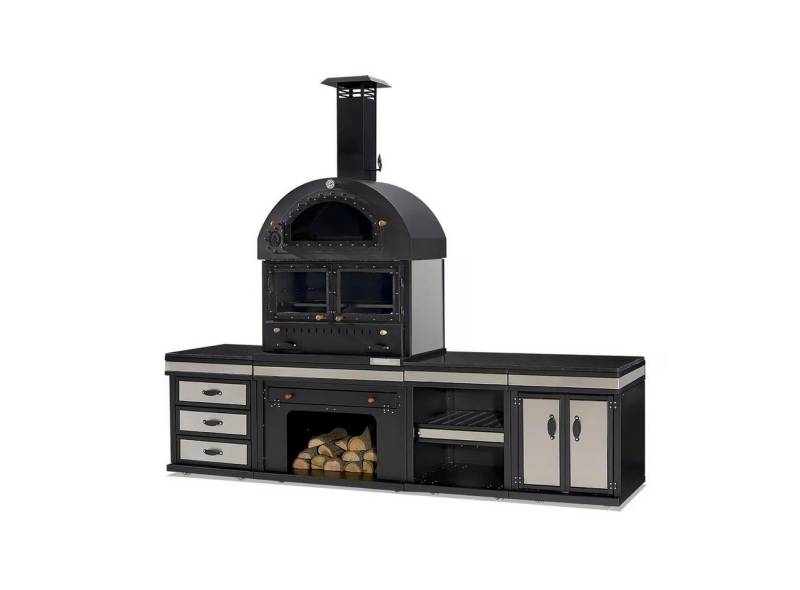 JVmoebel Outdoor-Küche Elegante Außenküche aus Edelstahl in Schwarz für Garten und Terrasse, Made in Europe JVmoebel Outdoor-Küche Elegante Außenküche aus Edelstahl in Schwarz für Garten und Terrasse, Made in Europe von JVmoebel