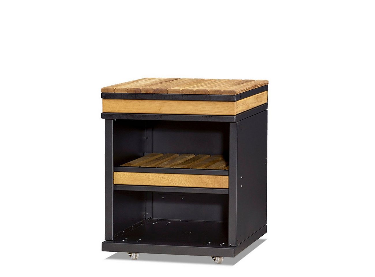 JVmoebel Outdoor-Küchenmodul Außenküchenmodul aus Holz und Edelstahl in Braun für Garten Made in Europe von JVmoebel