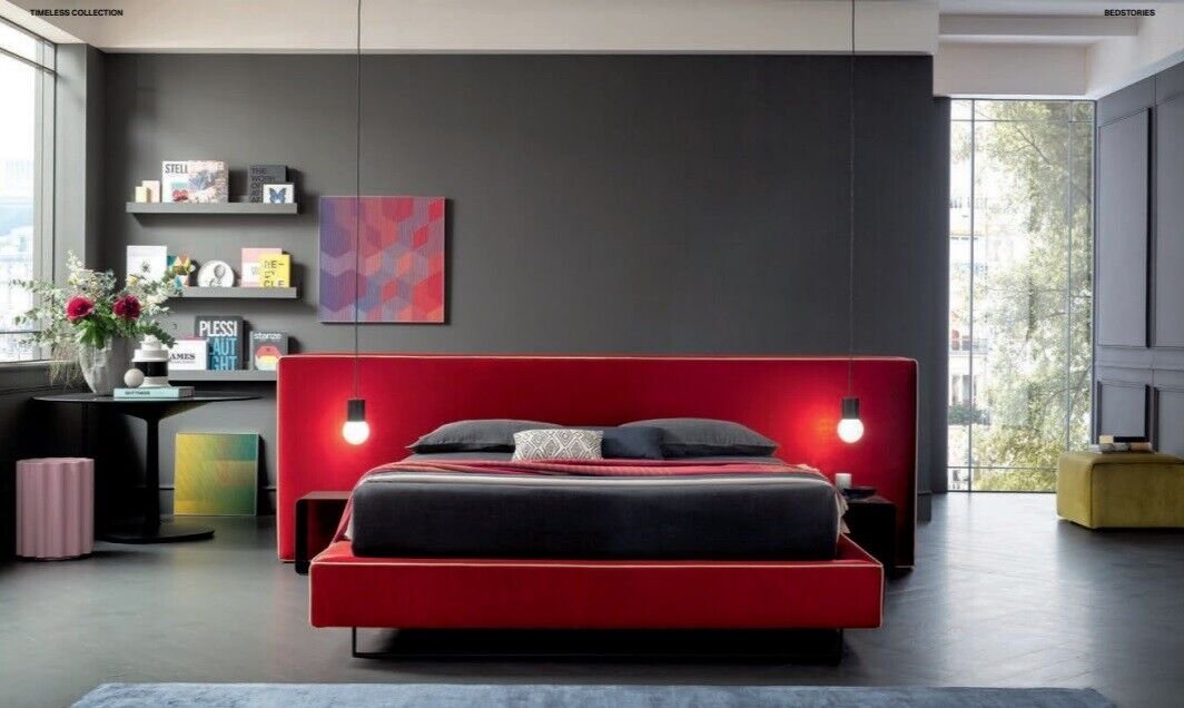 JVmoebel Polsterbett, Italienische Designer Bett Schlafzimmer Betten Textil Hotel Luxus von JVmoebel
