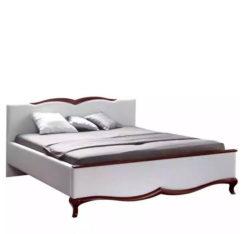 JVmoebel Polsterbett Elegantes Polsterbett in Weiß - Modernes Doppelbett für Paare (1-tlg., Bett), Made in Europa von JVmoebel