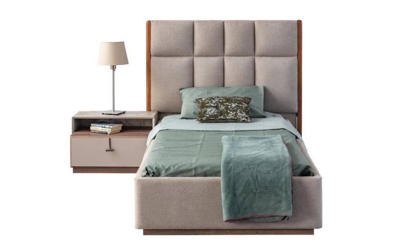 JVmoebel Schlafzimmer-Set Kinderzimmergarnitur Designer Einzelbett Holz Nachttisch 2tlg Set, (2-tlg., Bett + 1x Nachttisch), Made in Europa von JVmoebel