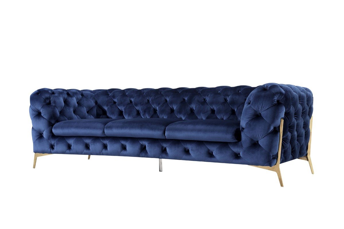JVmoebel Polstergarnitur Chesterfield Sofa XXL 3+3 Garnitur Textil Blau Designer Couch, Made in Europe JVmoebel Polstergarnitur Chesterfield Sofa XXL 3+3 Garnitur Textil Blau Designer Couch, Made in Europe von JVmoebel